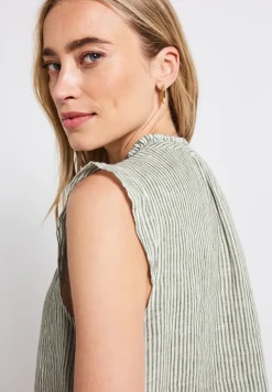 Blouse en lin sans manches