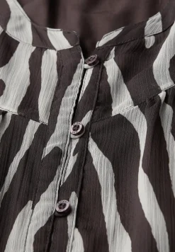 Blouse en mousseline de soie avec imprimé zèbre