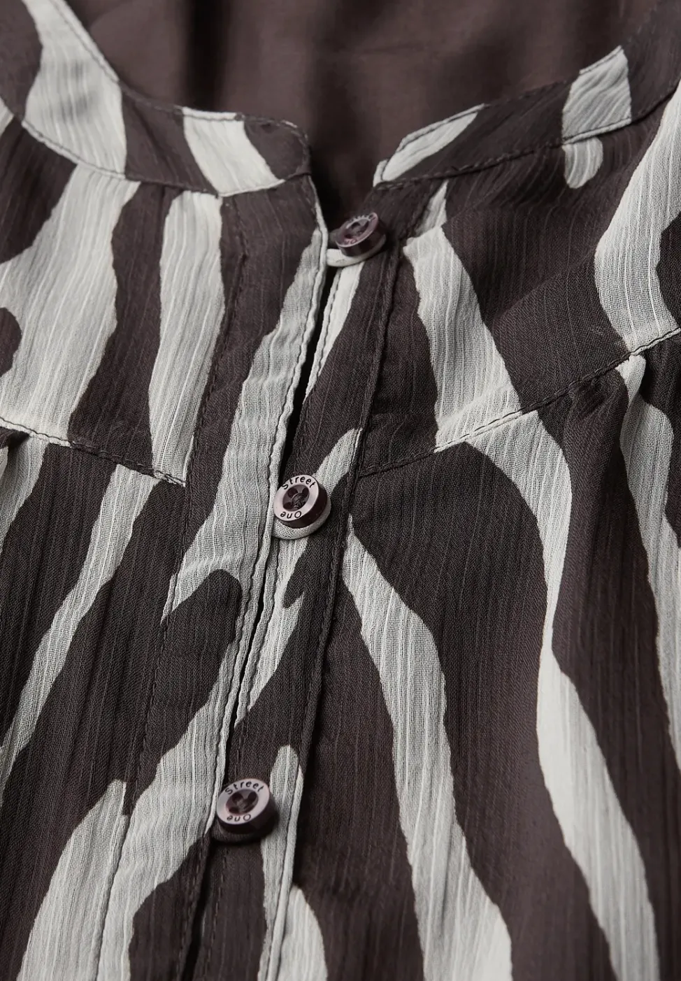 Blouse en mousseline de soie avec imprimé zèbre