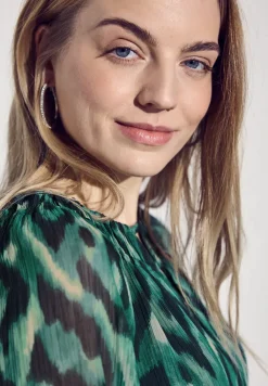 Blouse en mousseline de soie à motifs