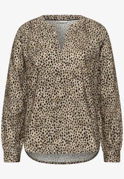 Blouse en velours côtelé au look léopard