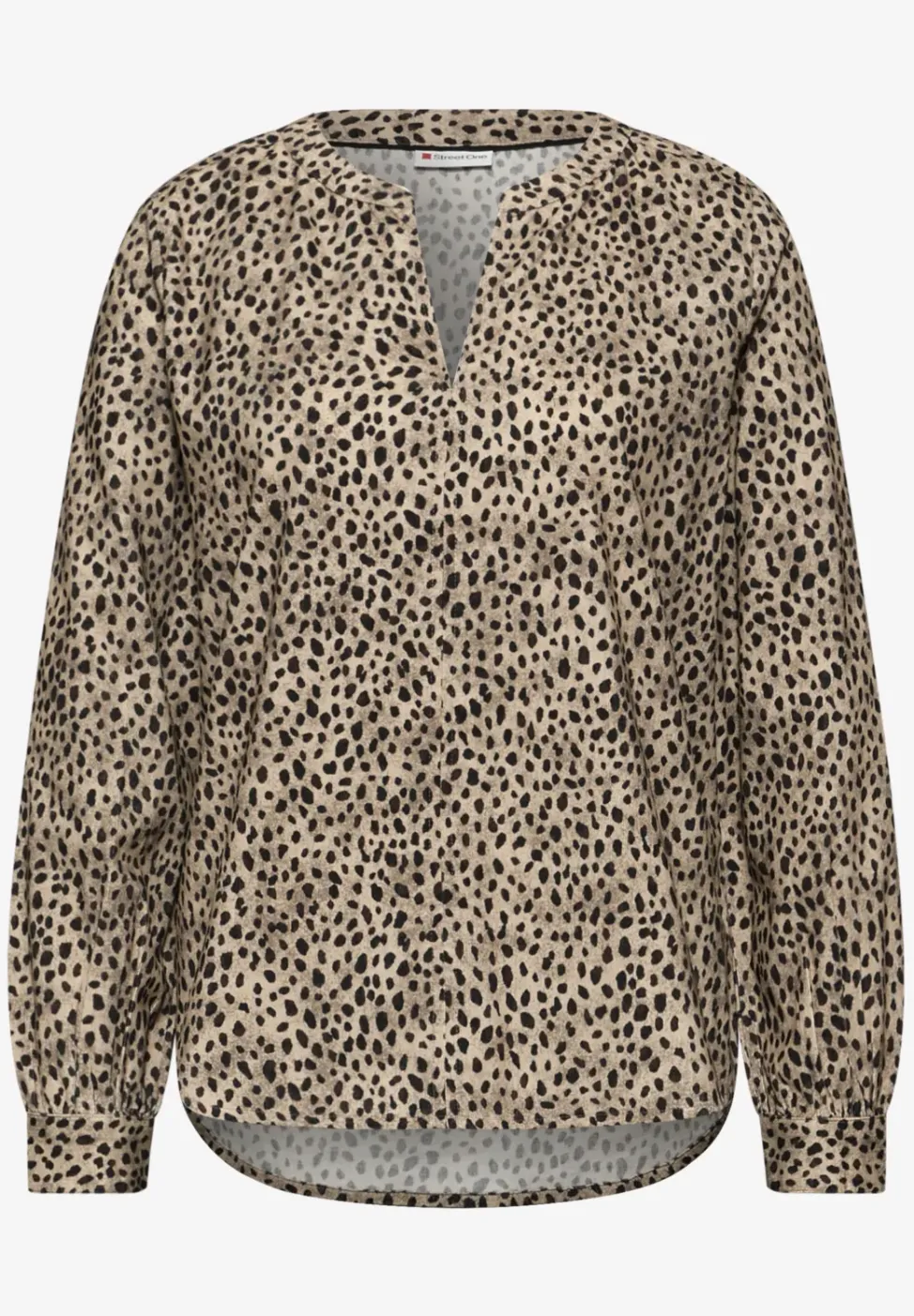 Blouse en velours côtelé au look léopard