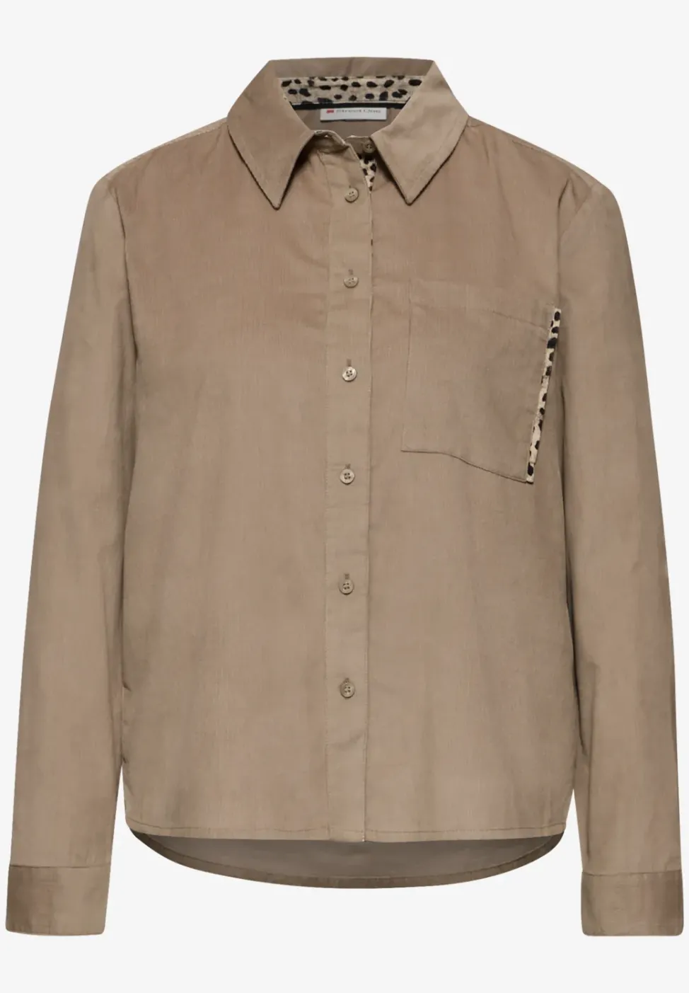 Blouse en velours côtelé avec détails de taille