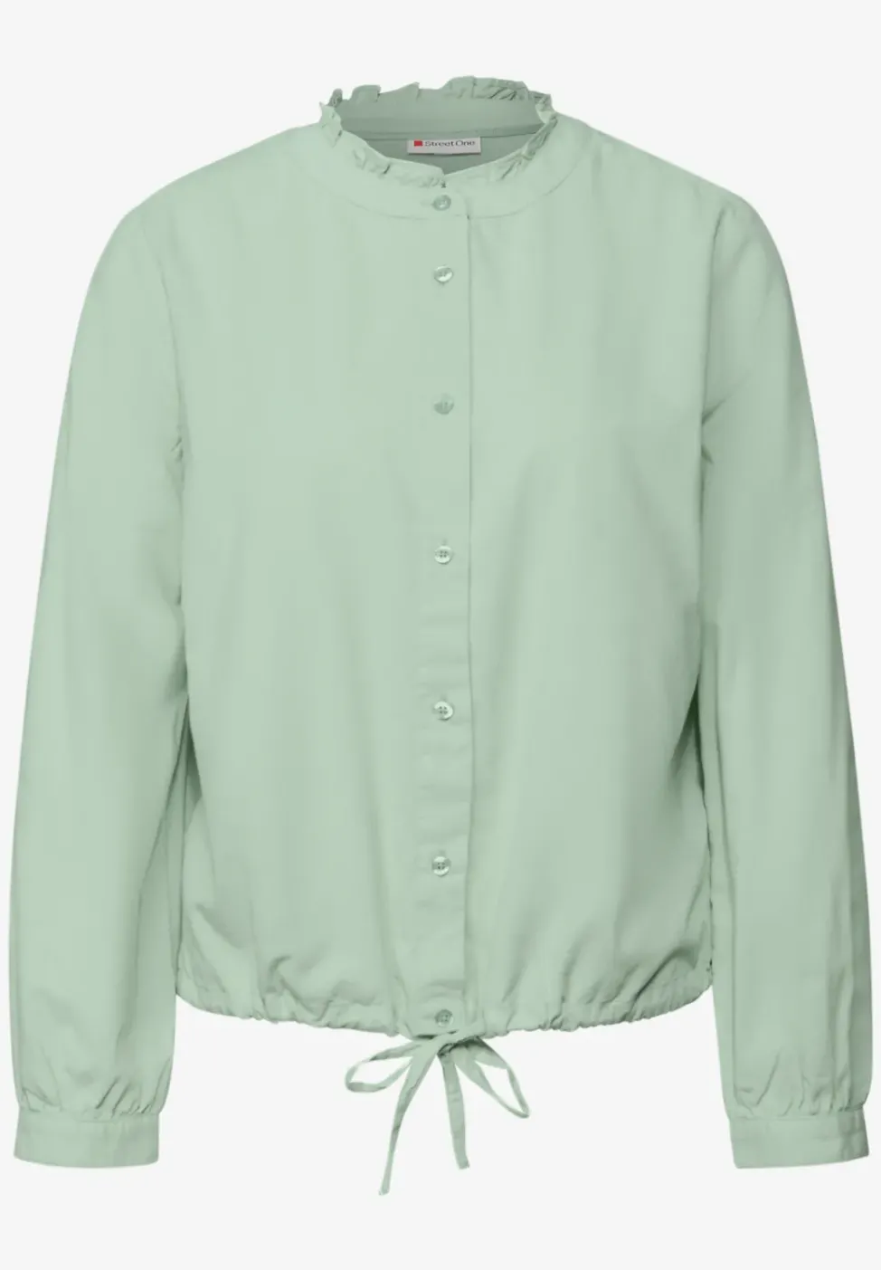 Blouse en velours côtelé avec cordon de serrage
