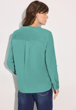 Blouse en velours côtelé en couleur unie