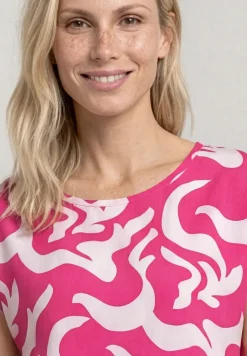 Blouse imprimée à épaules tombantes