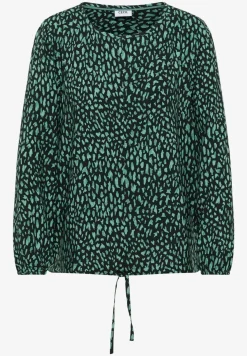 Blouse imprimée avec cordon de serrage