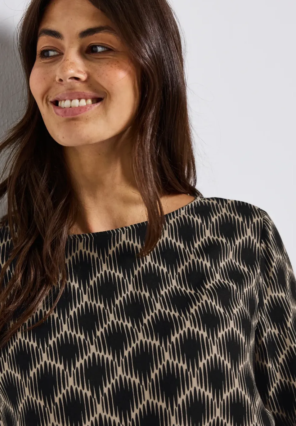 Blouse imprimée avec ourlet élastique