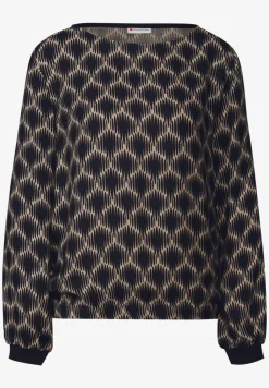 Blouse imprimée avec ourlet élastique