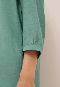 Blouse longue en couleur unie
