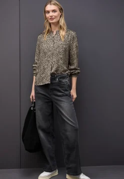 Blouse léopard avec détails en bande