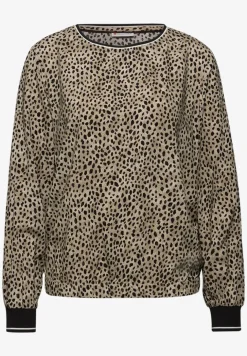 Blouse léopard avec détails en bande