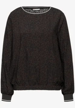 Blouse léopard avec détails en bande