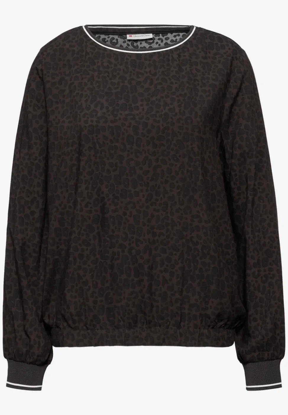 Blouse léopard avec détails en bande