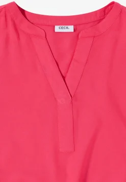 Blouse manches courtes à col fendu