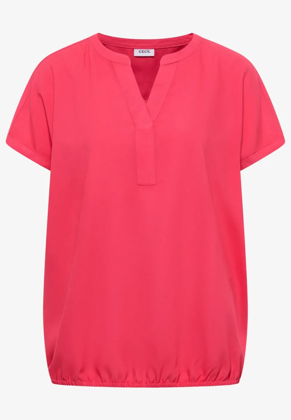 Blouse manches courtes à col fendu