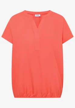 Blouse manches courtes à col fendu
