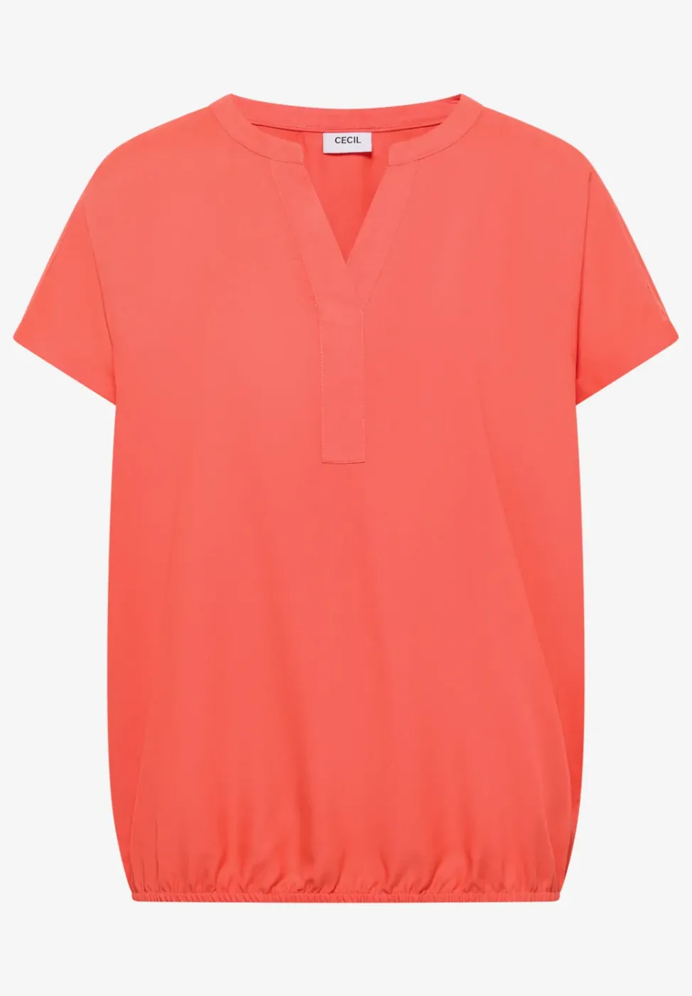 Blouse manches courtes à col fendu