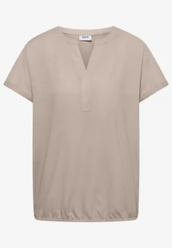 Blouse manches courtes à col fendu