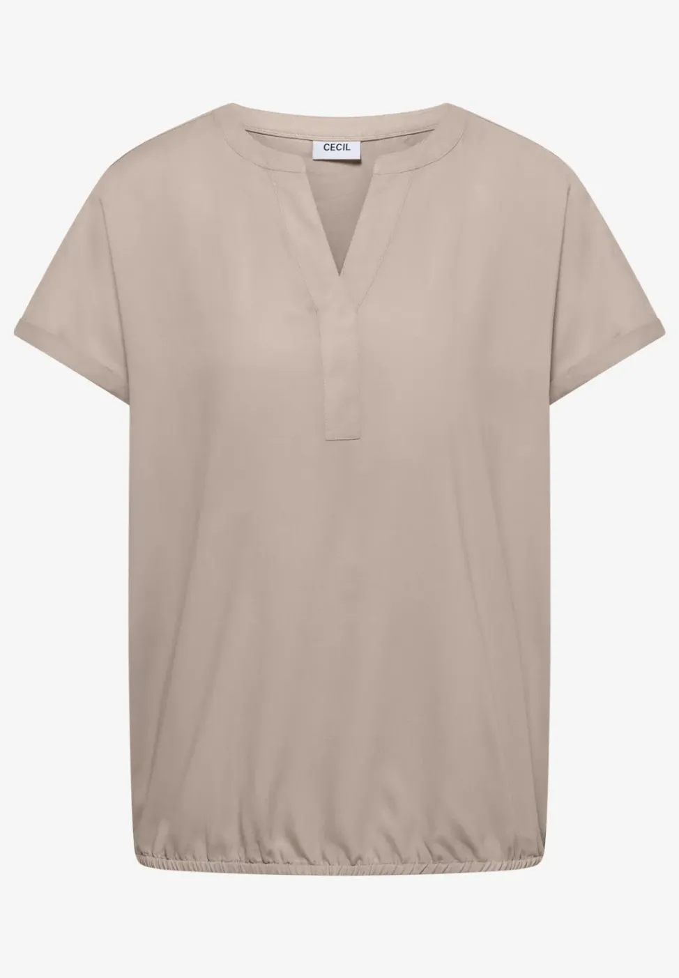 Blouse manches courtes à col fendu