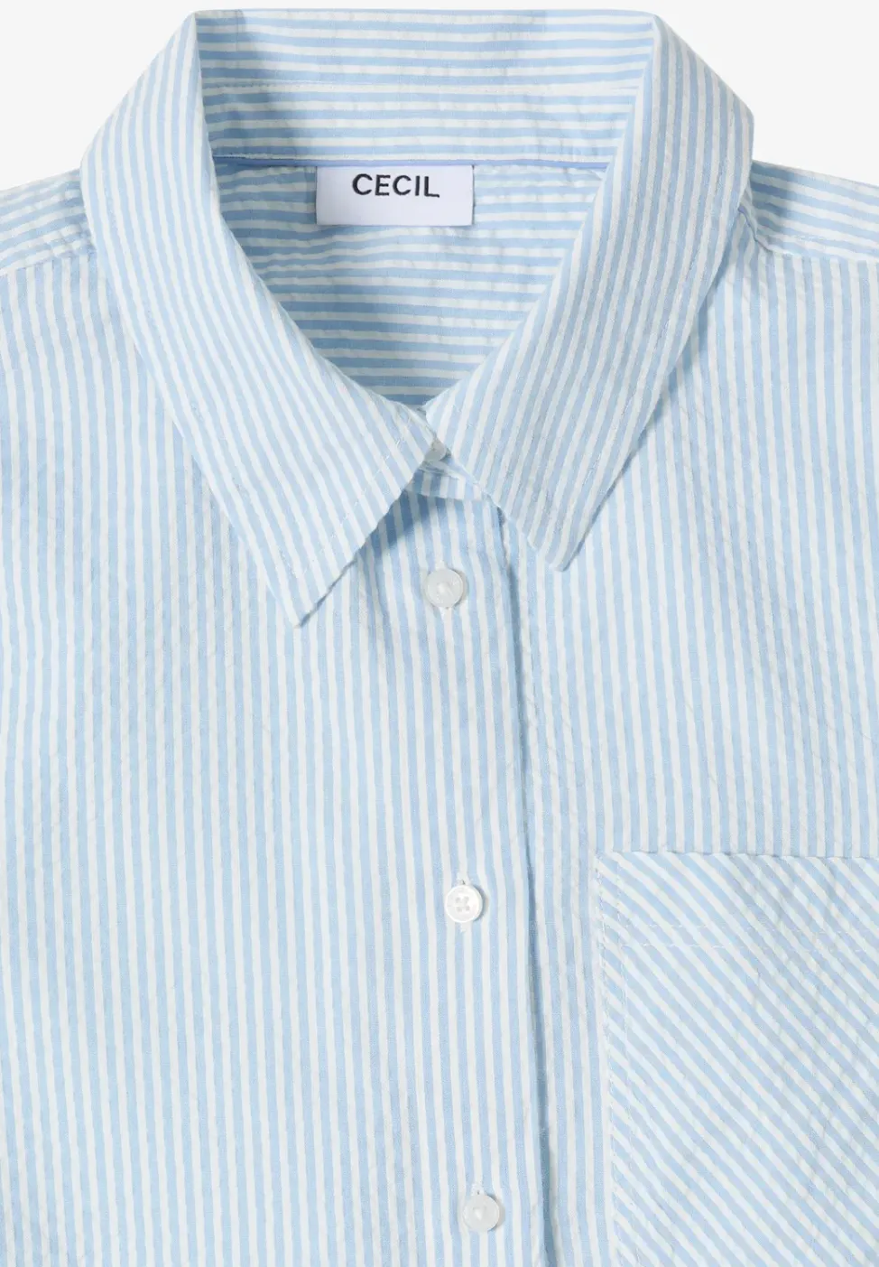 Blouse rayée en seersucker