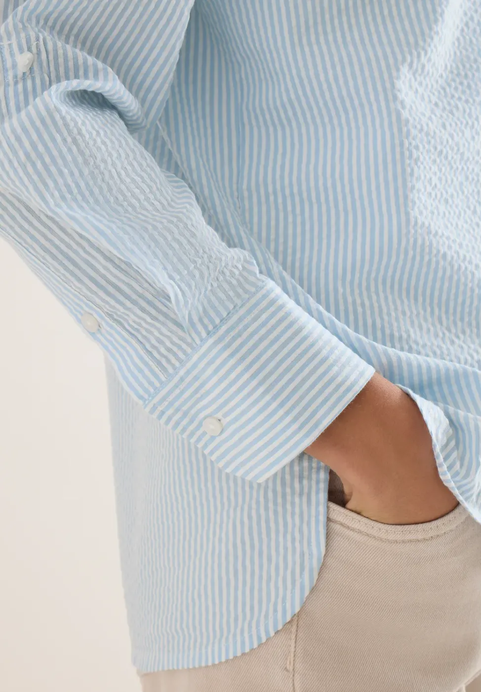 Blouse rayée en seersucker