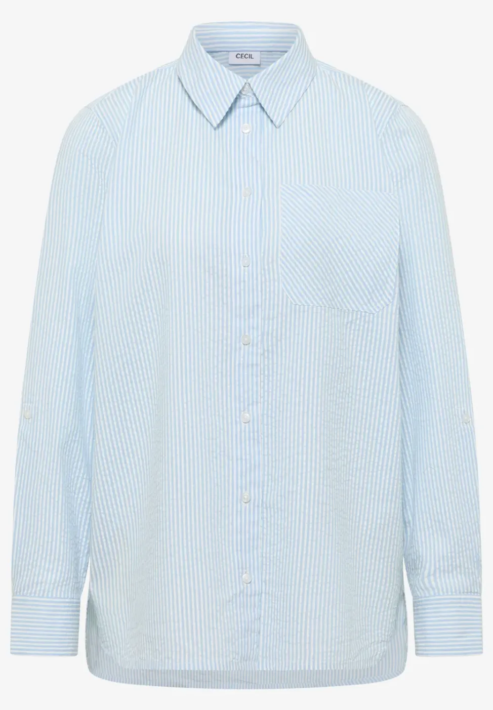 Blouse rayée en seersucker