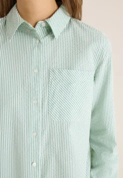 Blouse rayée en seersucker