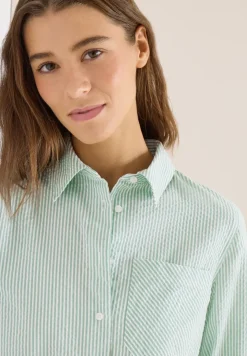 Blouse rayée en seersucker