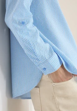 Blouse rayée en seersucker
