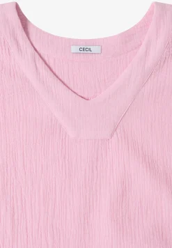 Blouse sans manches col V en mousseline