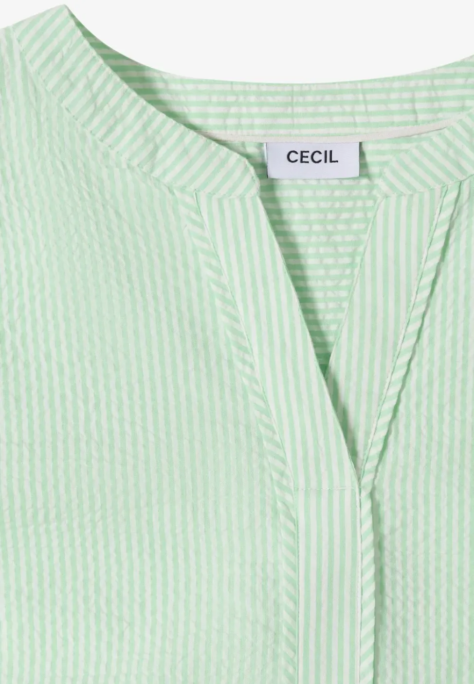Blouse sans manches en seersucker