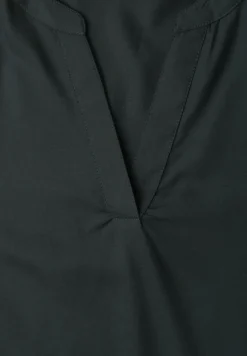 Blouse unie à col fendu