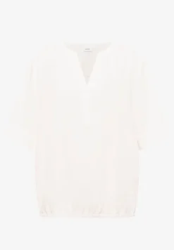 Blouse à manches 3/4 avec col fendu