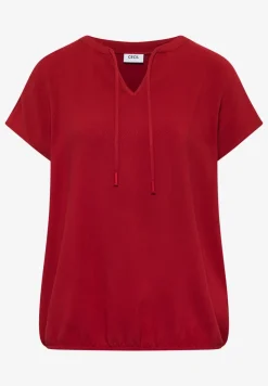 Blouse à manches courtes avec mélange de structures