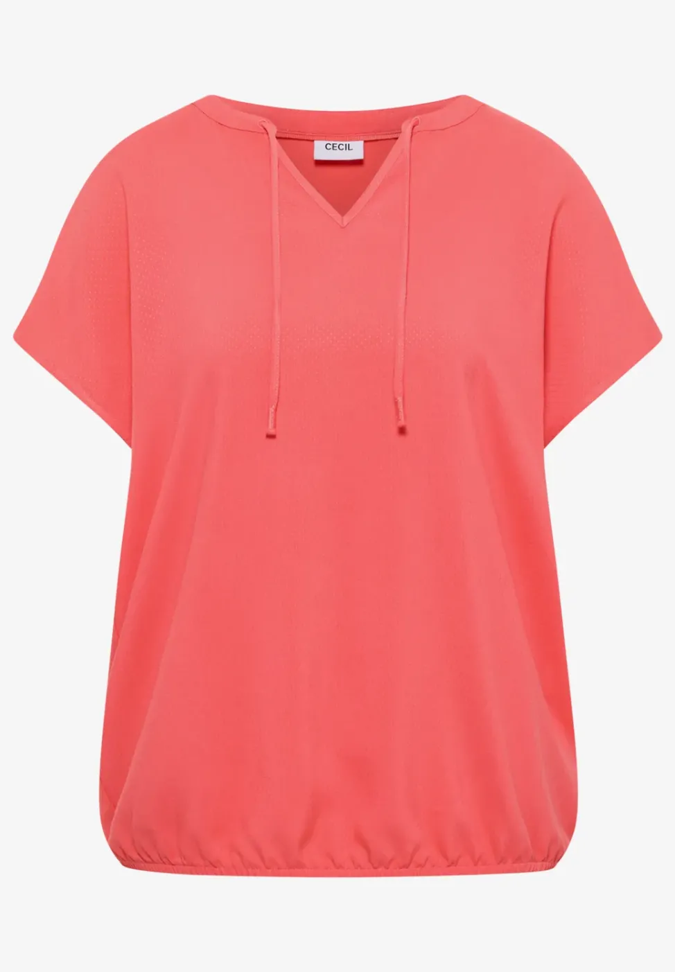 Blouse à manches courtes avec mélange de structures