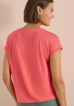Blouse à manches courtes avec mélange de structures