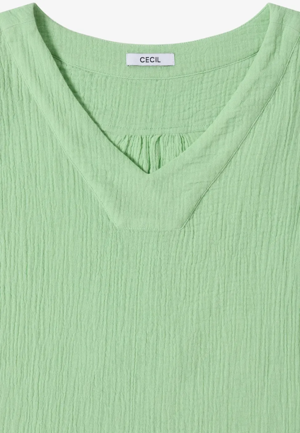 Blouse sans manches col V en mousseline
