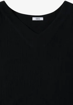 Blouse sans manches col V en mousseline