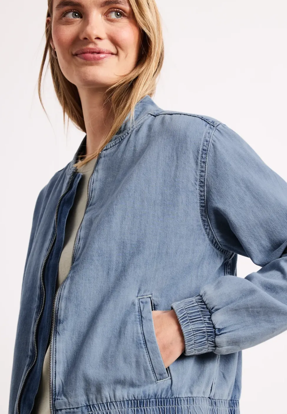 Blouson au look jean avec poches