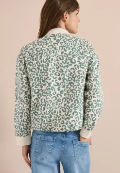 Blouson au look léopard en lin mélangé