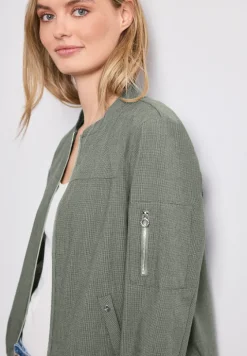 Blouson avec col rond et fermeture éclair