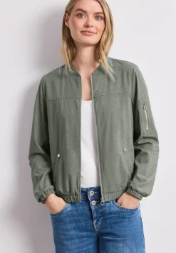 Blouson avec col rond et fermeture éclair
