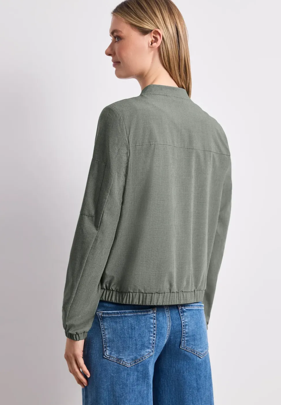 Blouson avec col rond et fermeture éclair