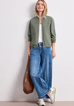 Blouson avec col rond et fermeture éclair