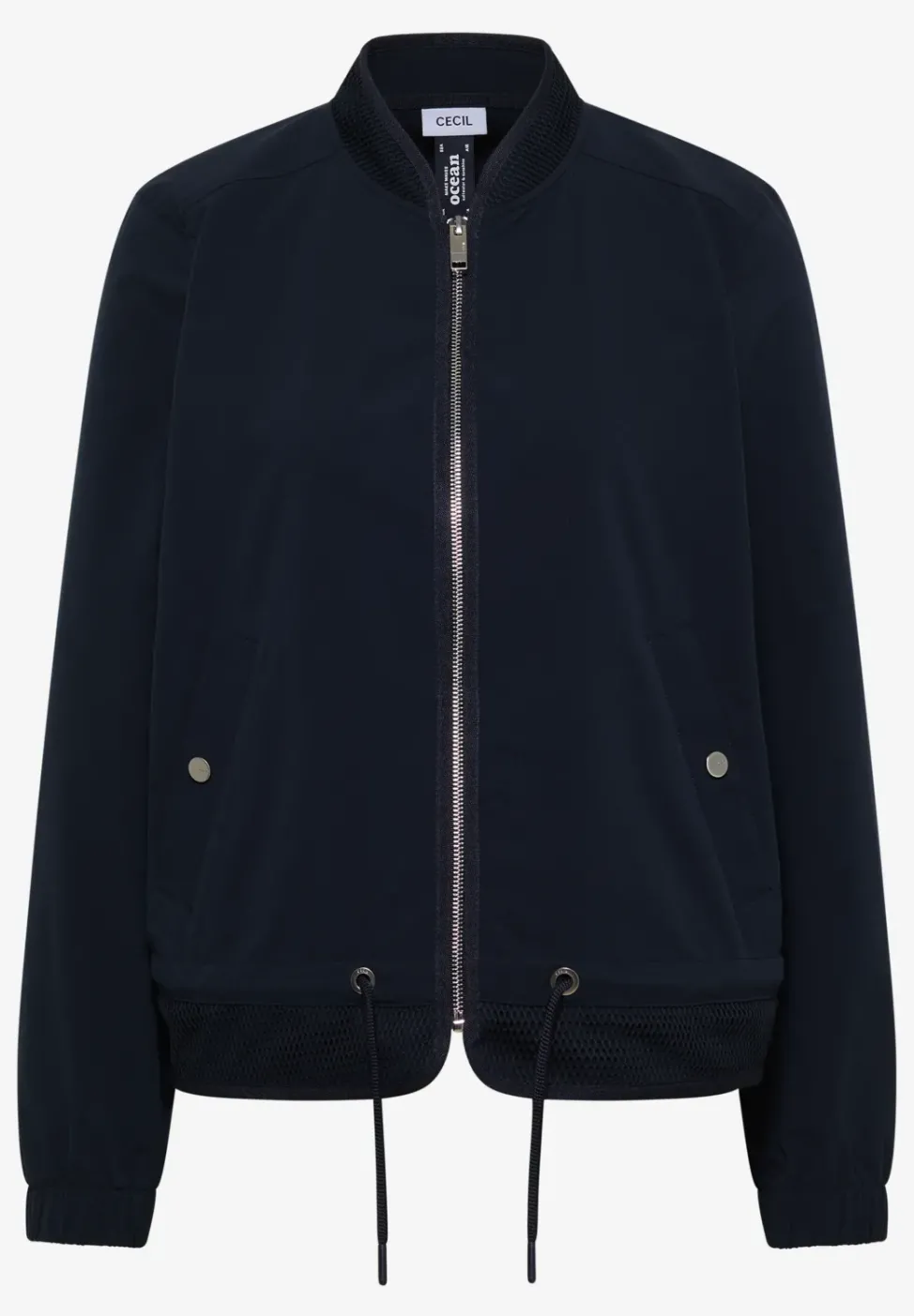 Blouson avec cordon de serrage et détails en mesh