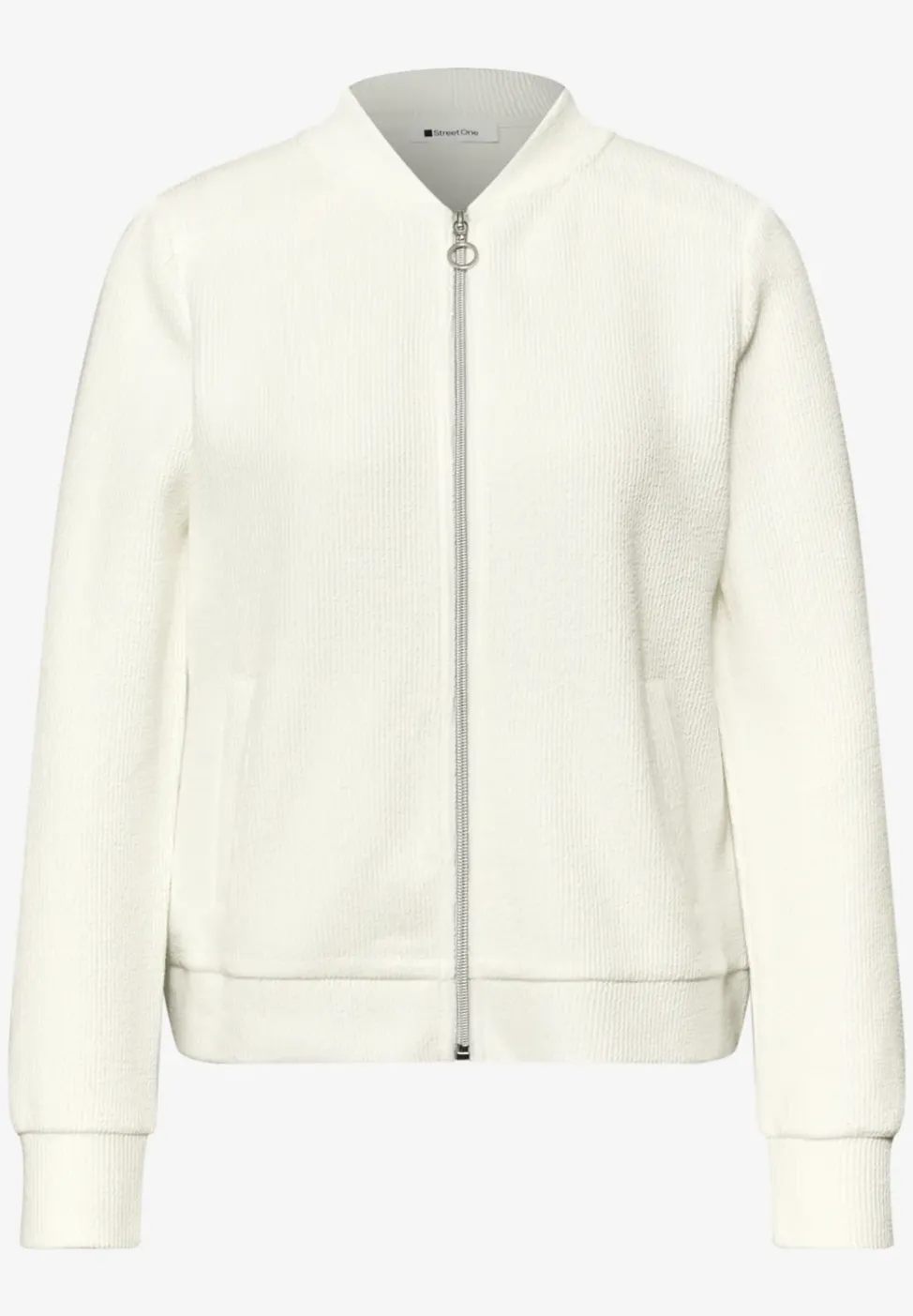 Blouson avec fermeture éclair et structure