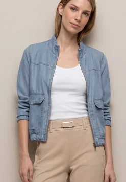 Blouson à col montant en lyocell