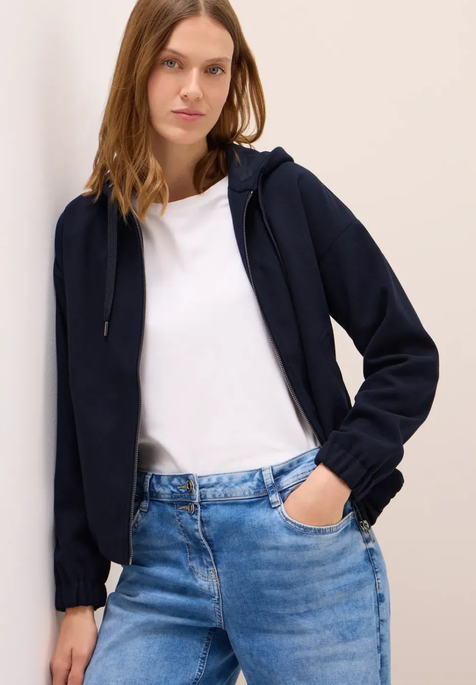 Blouson en aspect laine
