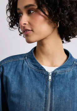 Blouson en denim avec fermeture zip